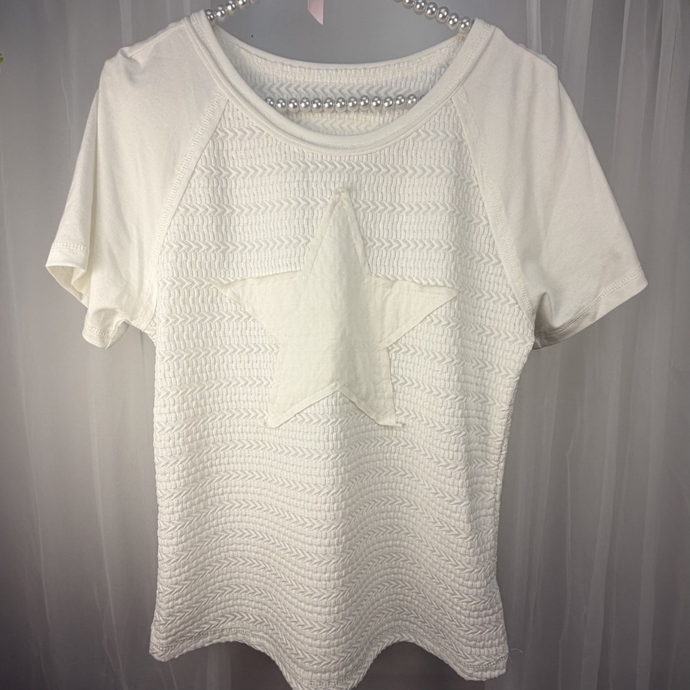 SHEIN  Women's Star‎ Top Shirt Y2K Textured Knit